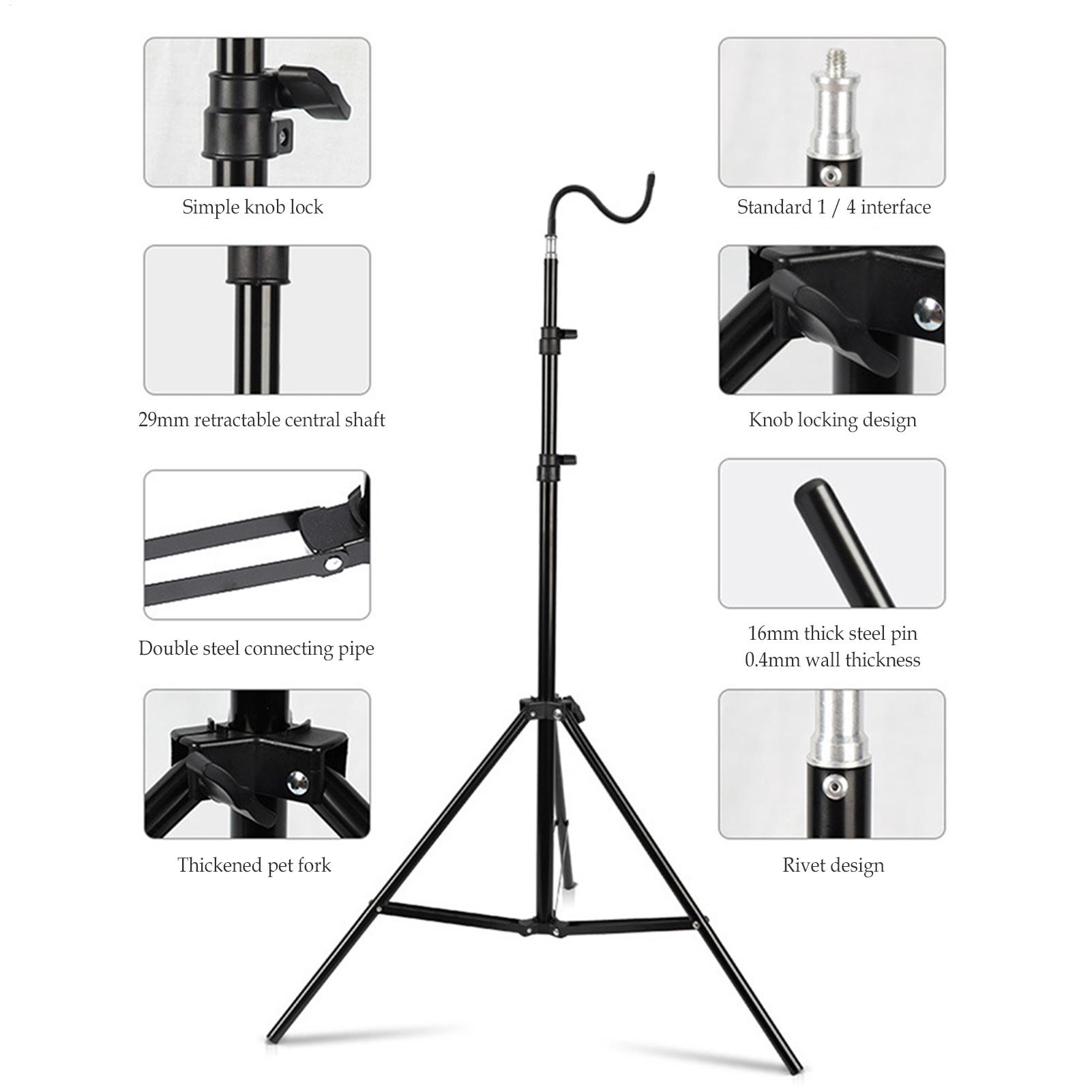 Floor Lamp Tripod - 2m Campinglichtständer, faltbar, teleskopierbar, verstellbar, tragbar,