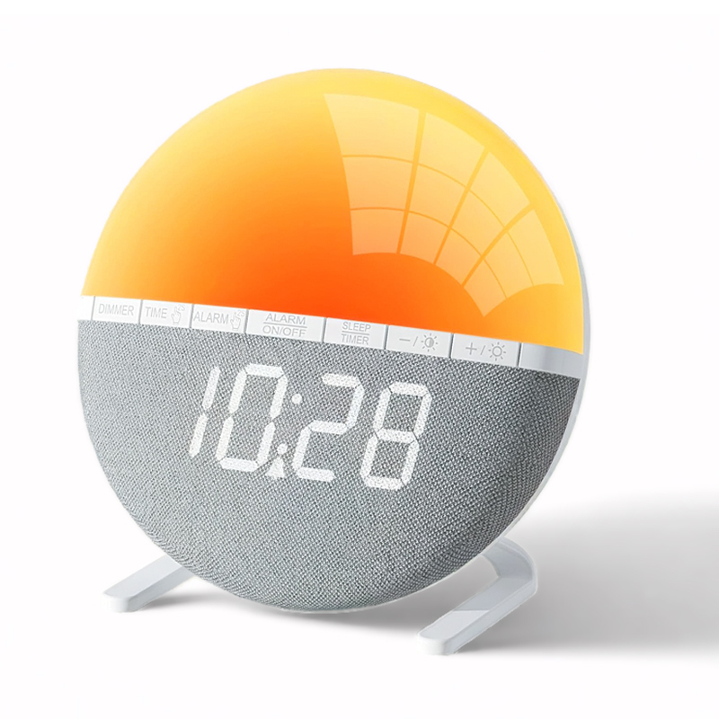 Lighting Decor Sunrise - Lichtwecker mit Sonnenaufgangssimulation, Tischuhr mit Farblichtern,