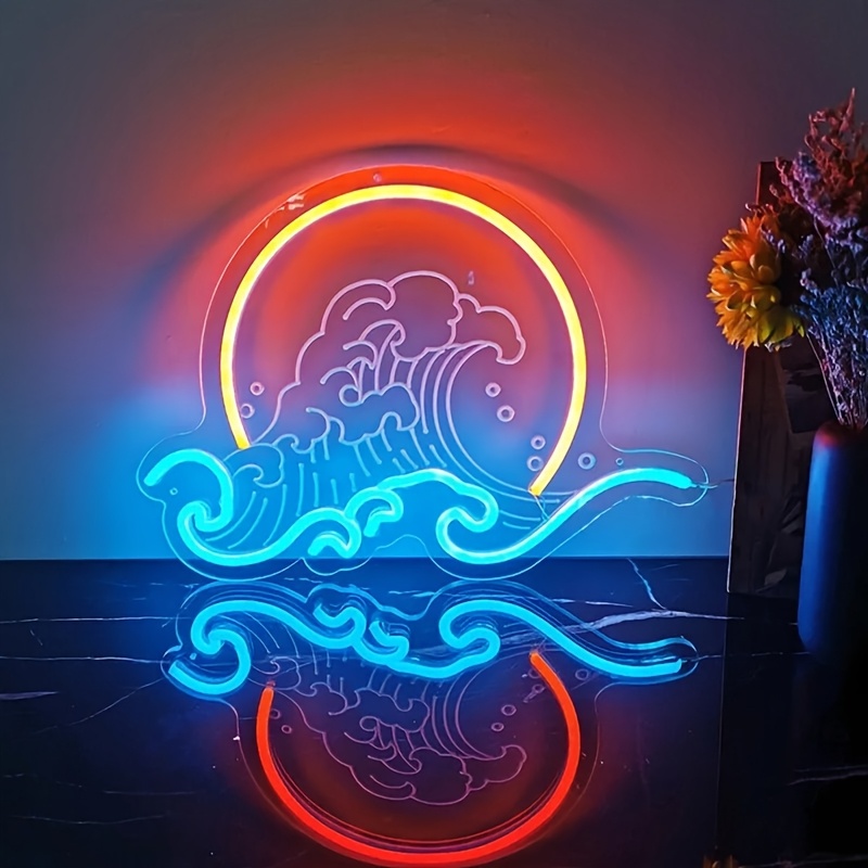 Lighting Decor Sunrise - Wave Wall Neonlichtschild Sonnenaufgang Sonnenuntergang LED-Neonschild