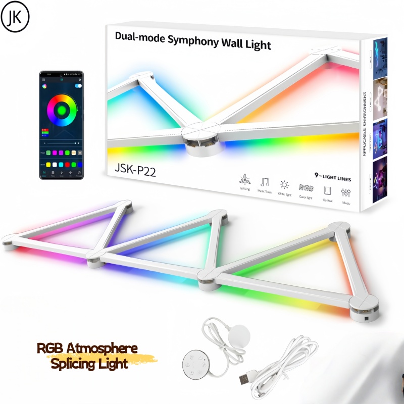 Foyer Lighting Wall Decor - Neues Freies Spleißen DIY RGB Bunte