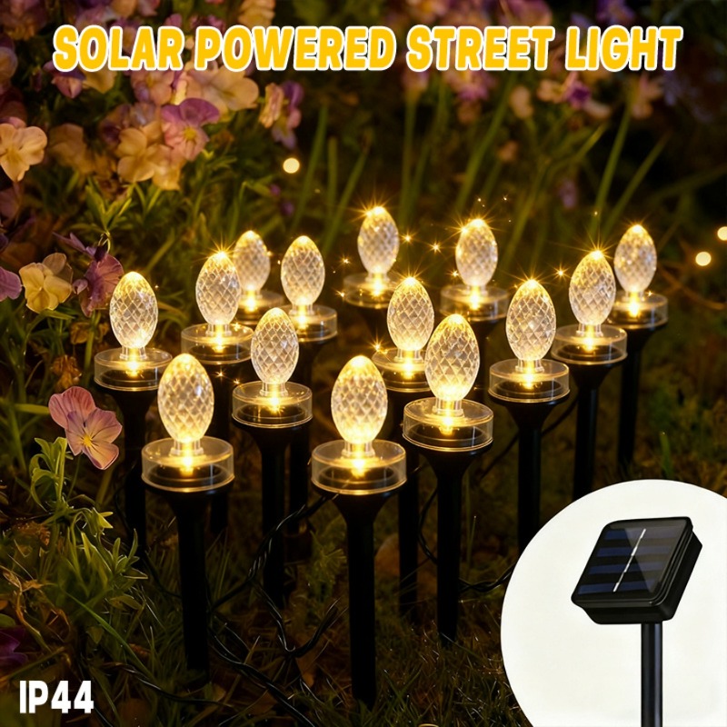 Outdoor Lighting Wedding Decor - Neue Solar-Gartenlampe, 20 LED Solar-Dekorationslampe, olivfarbene