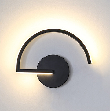 Lighting Decor For Bedroom - Moderne Nordische LED-Wandleuchte, Minimalistische Schwarze Geometrische