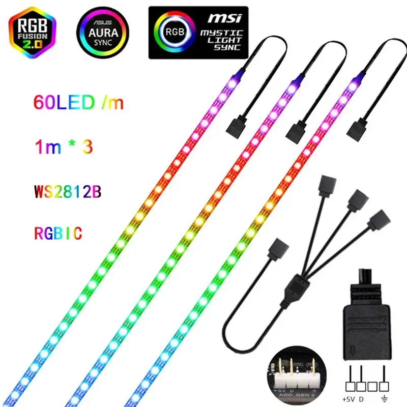 Decor Lighting Address - PC LED-Lichtleiste WS2812b ARGB Adressierbare Regenbogenbeleuchtung
