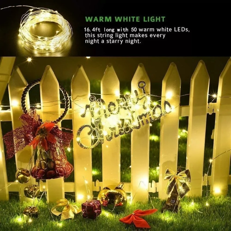 Outdoor Lighting Wedding Decor - 1 Stück Outdoor Solar-Lichterkette LED Feenlichterkette