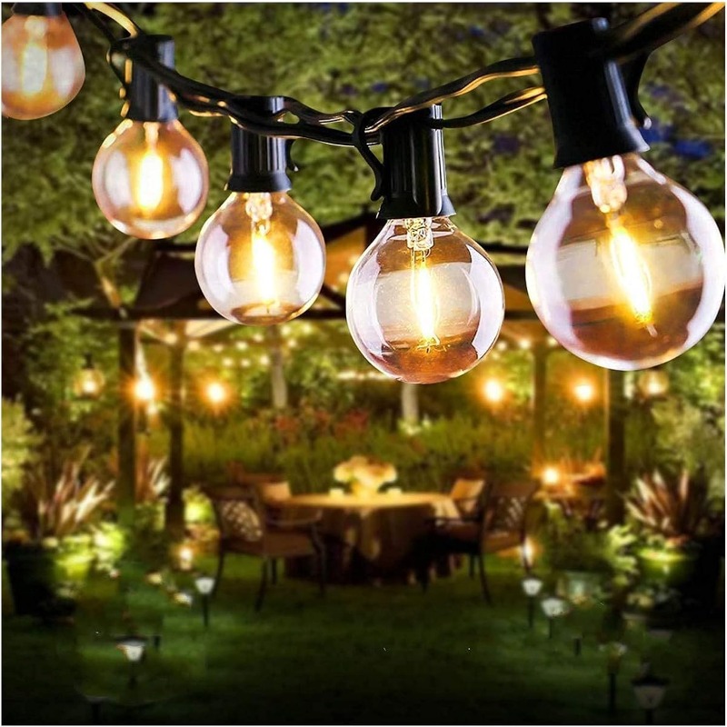 Outdoor Lighting Wedding Decor - LED-Außenlichterkette 64FT G40 Garten-Terrassen-Außenlichterkette Warmweiß mit