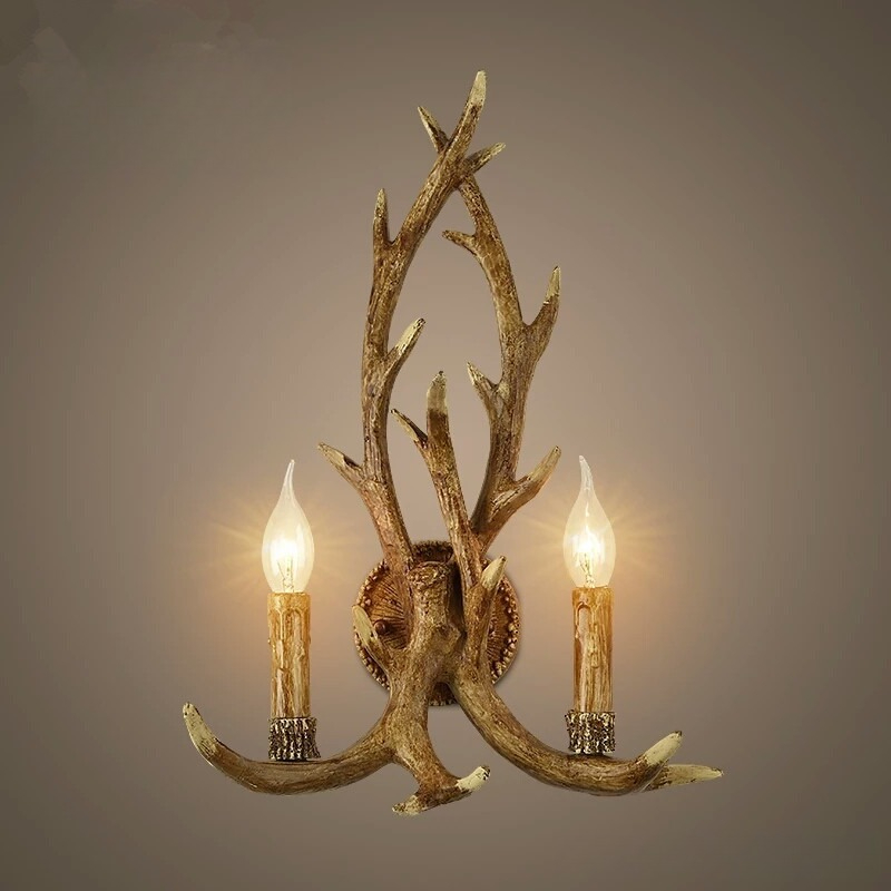 Wall Decor Lighting Tree - Holzgefühl Harz dekorative LED Wandleuchte Lampe