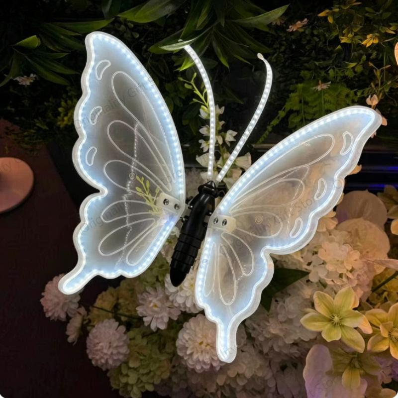 Outdoor Lighting Wedding Decor - 60cm/40cm/30cm LED Outdoor-Simulations-Dynamische Schmetterlingslichter Feiertagspartydekorationen Bewegliche