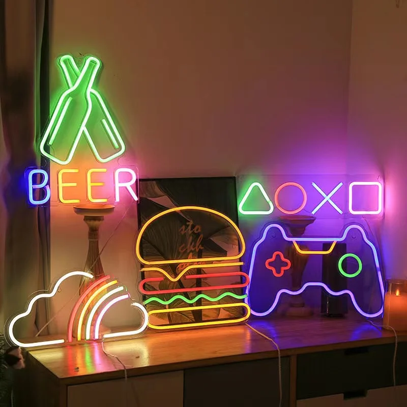 Spiel Neon Nachtlicht Zeichen  – Bedroom Lighting Decor Ideas Bewertung und Preis
