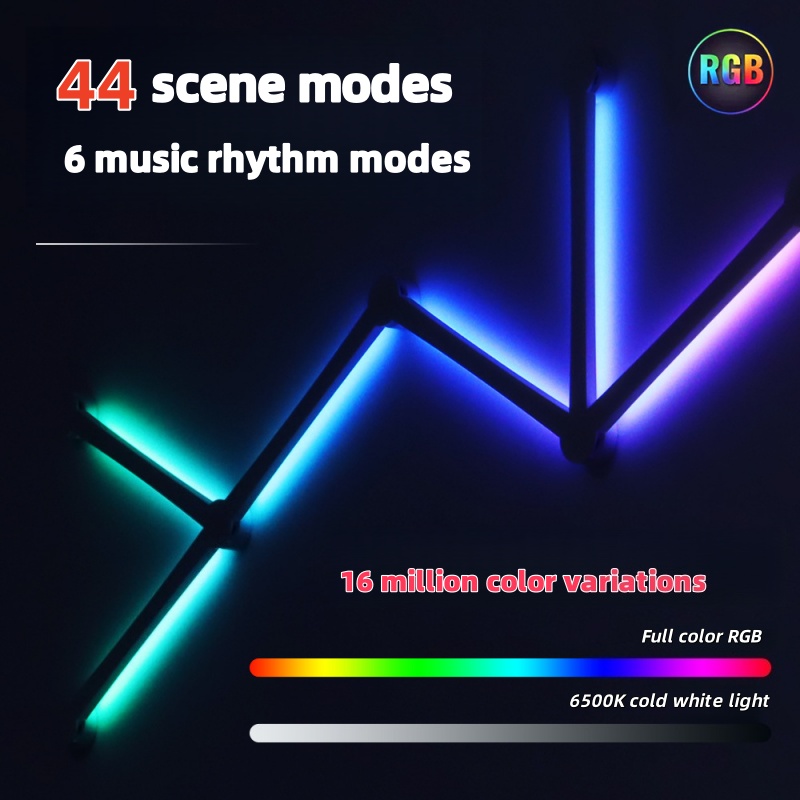 Neues Freies Spleißen DIY RGB  – Foyer Lighting Wall Decor Bewertung und Preis