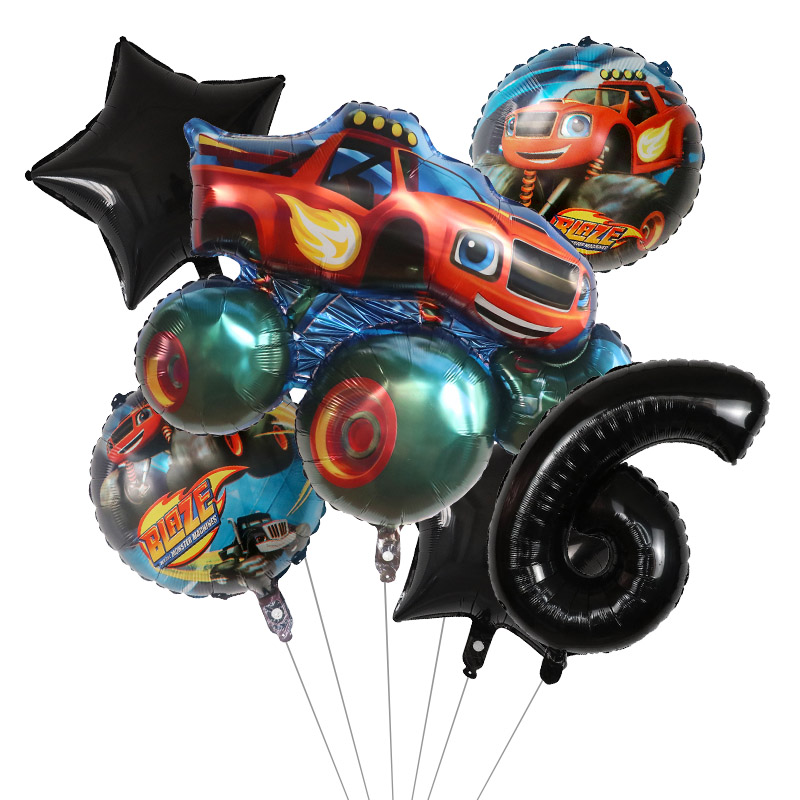 1set Blaze Monster Folienballo – Lighting Mcqueen Birthday Decor Bewertung und Preis