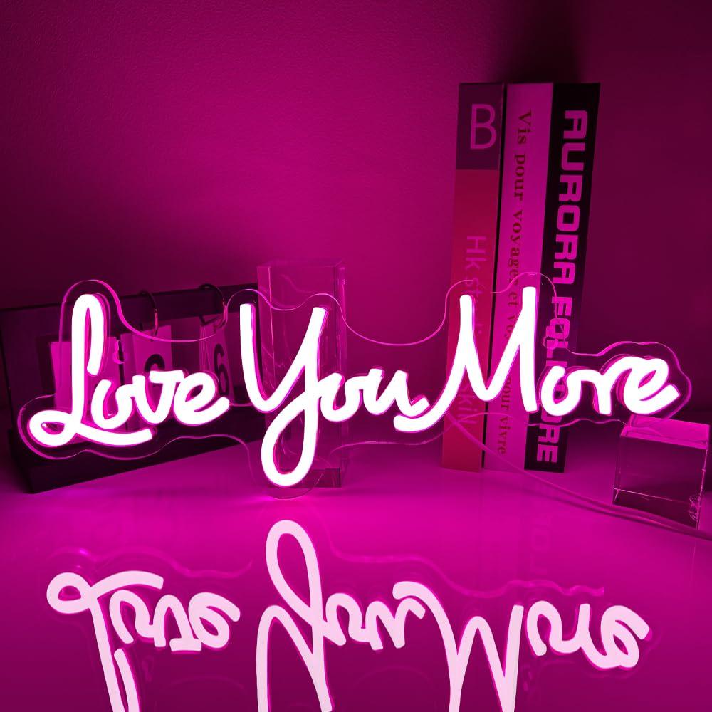 Love You More Neonschild USB D – Lighting Decor And More Bewertung und Preis