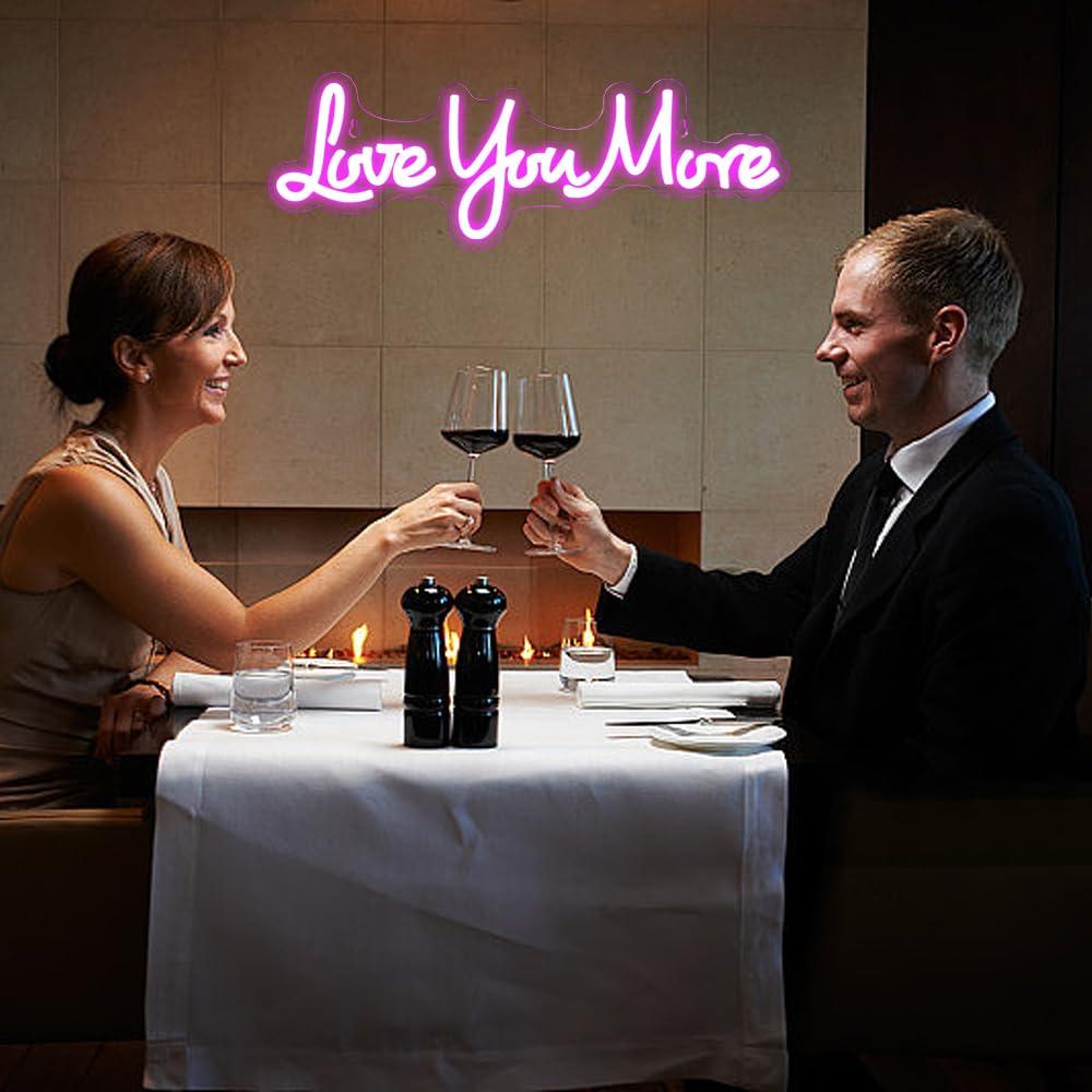 Love You More Neonschild USB D – Lighting Decor And More Bewertung und Preis