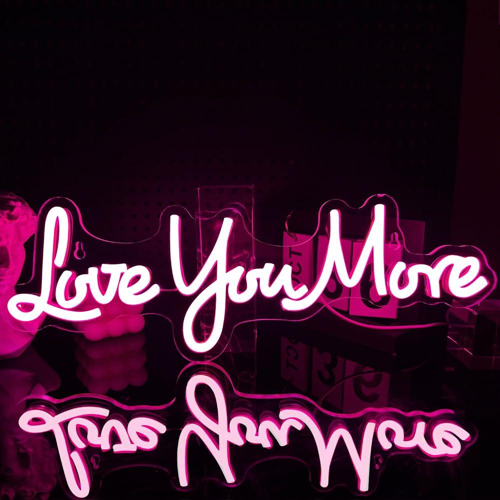 Love You More Neonschild USB D – Lighting Decor And More Bewertung und Preis