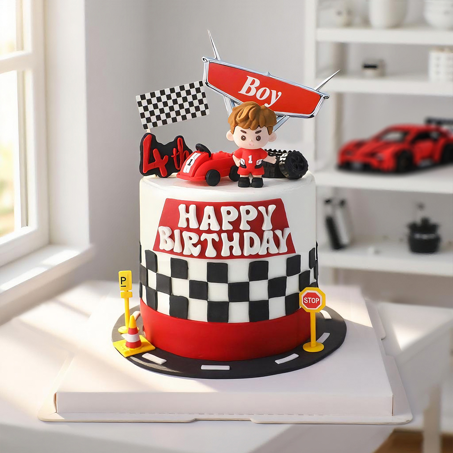 Weicher Gummi-F1-Rennfahrer-Ku – Lighting Mcqueen Birthday Decor Bewertung und Preis