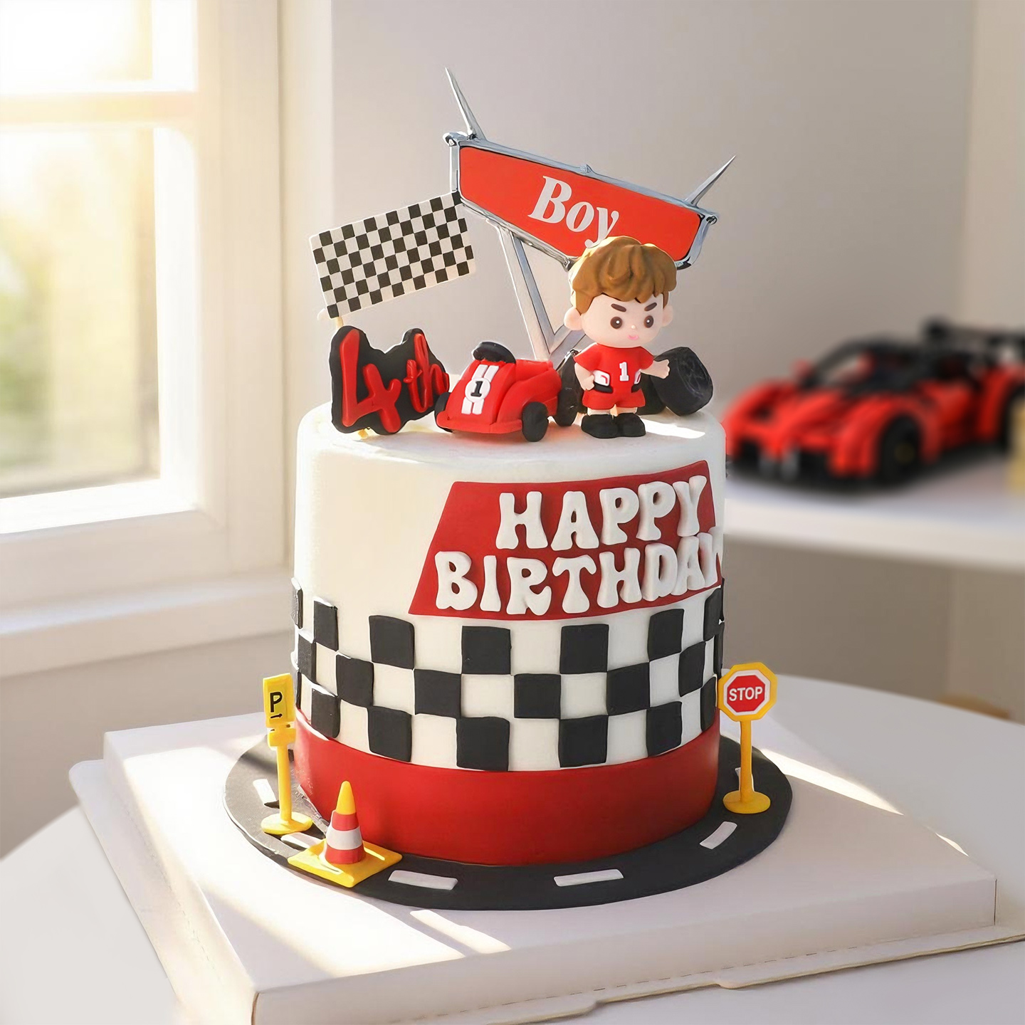 Weicher Gummi-F1-Rennfahrer-Ku – Lighting Mcqueen Birthday Decor Bewertung und Preis