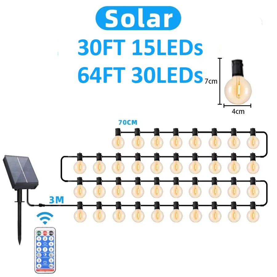 LED-Außenlichterkette 64FT G40 – Outdoor Lighting Wedding Decor Bewertung und Preis