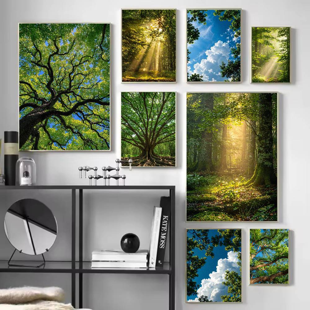 Sunbeam Wald-Natur-Poster, Grü – Wall Decor Lighting Tree Bewertung und Preis
