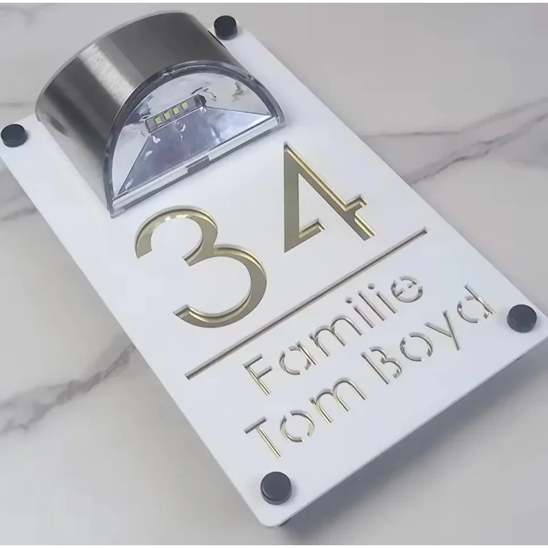 Personalisierte Solar-LED-Acry – Decor Lighting Address Bewertung und Preis