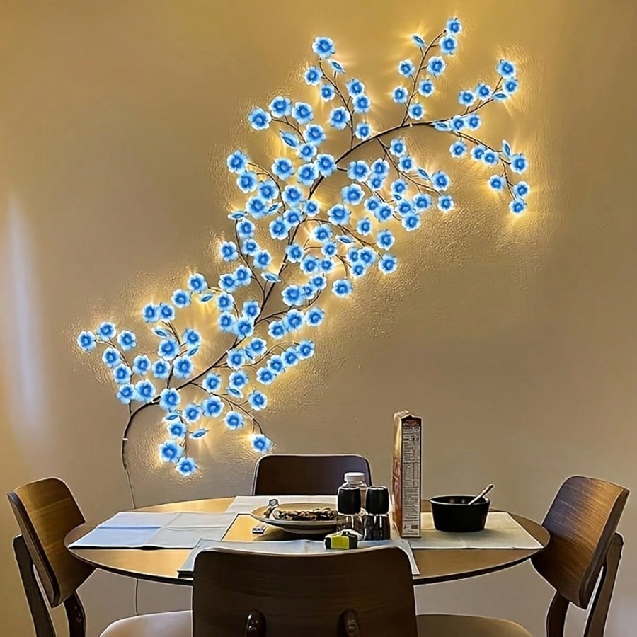 1 Stück 72 LEDs Blaue Kirschbl – Wall Decor Lighting Tree Bewertung und Preis