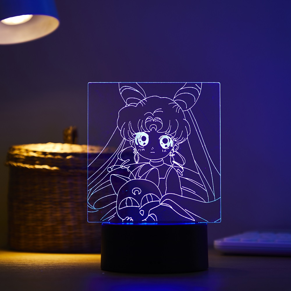 Cartoon-Figur Tsukino Usagi 3D – Touch Dimmer Lamp Bewertung und Preis