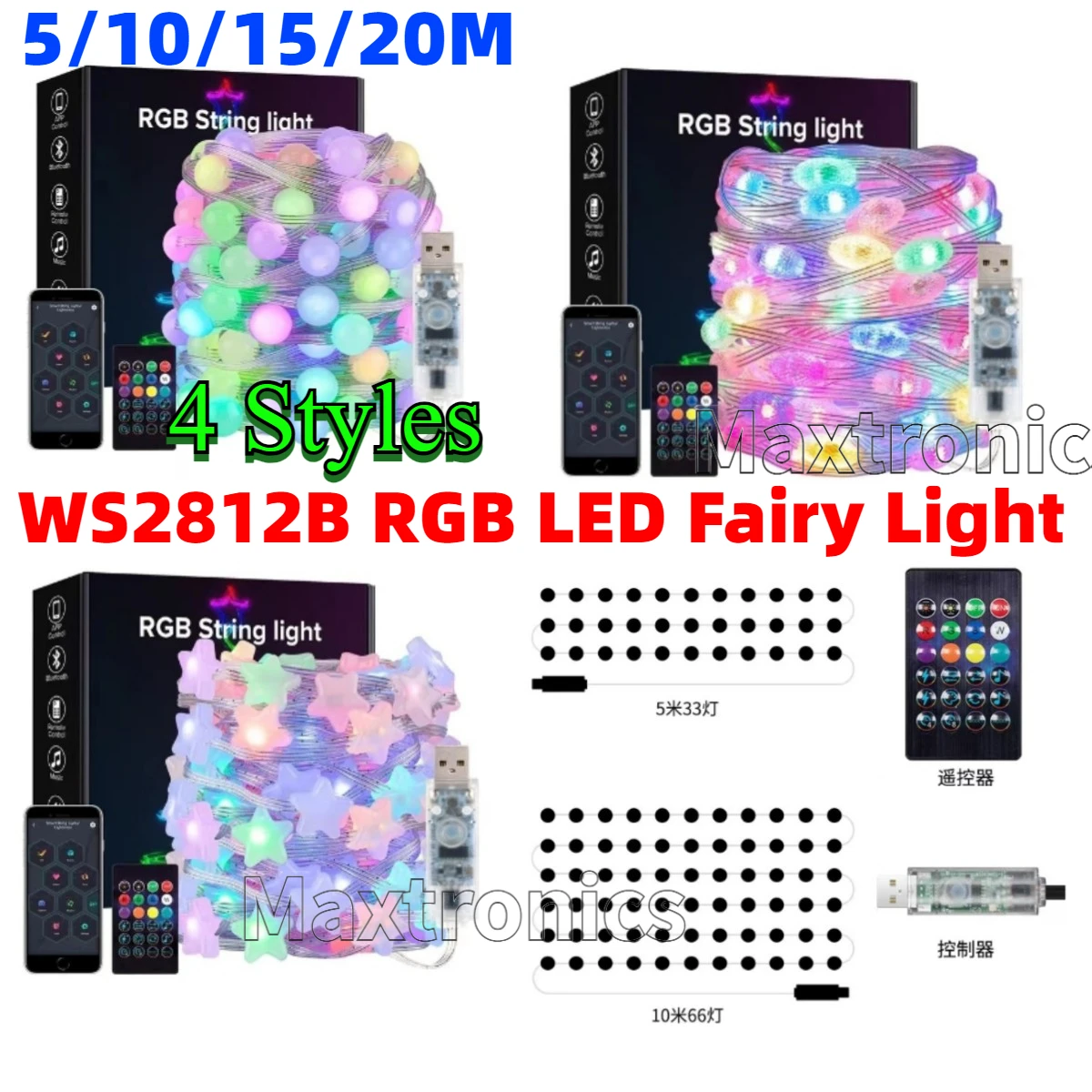 Intelligente 4-Styles RGB WS28 – Decor Lighting Address Bewertung und Preis